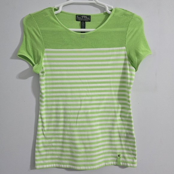 Lauren Ralph Lauren Tops - Lauren Ralph Lauren Green Striped Top M